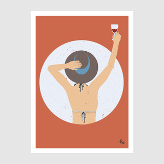 Postkarte Wein CHEERS TO THE WORLD, rose