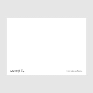 Innenseite der Wein-Postkarte "Roots". Design: blanko (klein platziert Logo und Webadresse)