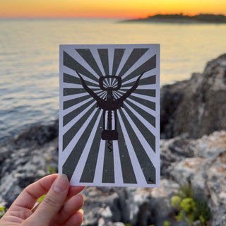 Postkarte Wein mit Blick aufs kroatische Meer