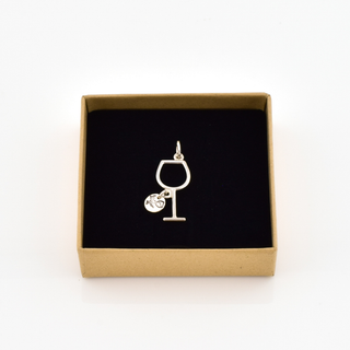 Silver (925) wine glass pendant
