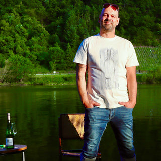 Wein T-Shirt BOTTLELINE - Vanilla (Unisex)