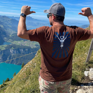 Wein T-Shirt CORKSCREW braun für Herren