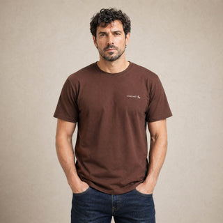 Wein T-Shirt CORKSCREW braun für Herren