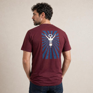 Wein T-Shirt CORKSCREW burgundy für Herren