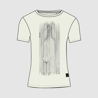 Technische Zeichnung Wein T-Shirt Bottleline Vorderseite von Winecraft 