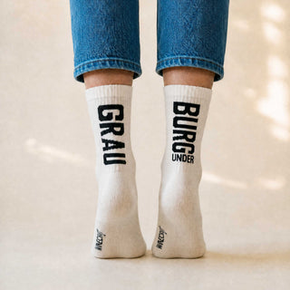 Weinsocken GRAU BURGUNDER unisex in Pre-Order